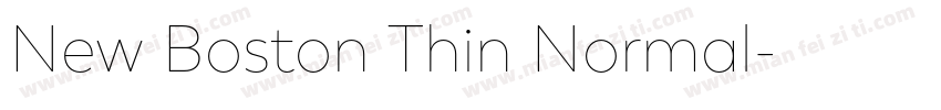 New Boston Thin Normal字体转换
